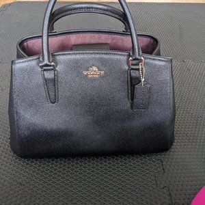 Coach black leather purse
